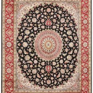 Red & Black Textured Carpet